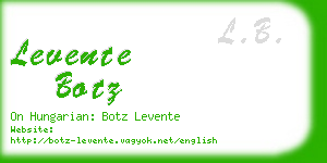 levente botz business card